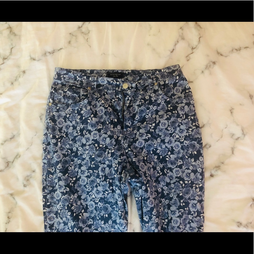 Brand New Floral Jeans ♡